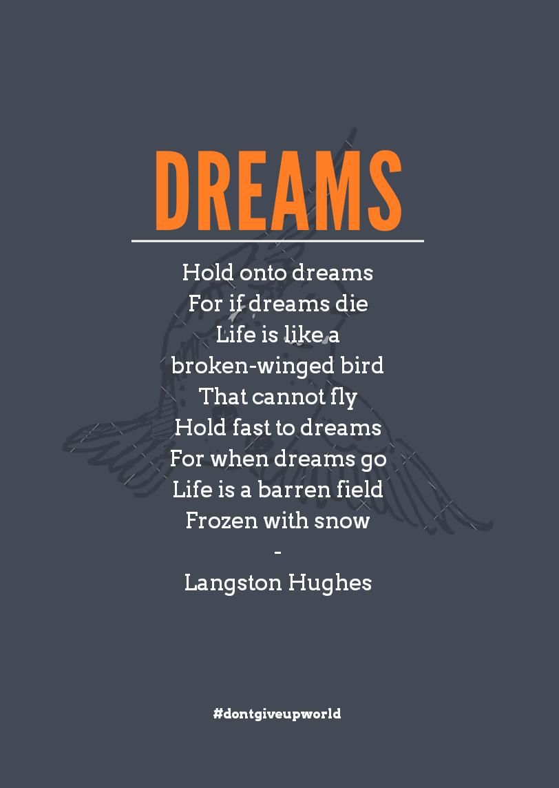 The poem Dreams used in an MMMU-val reading-comprehension question.